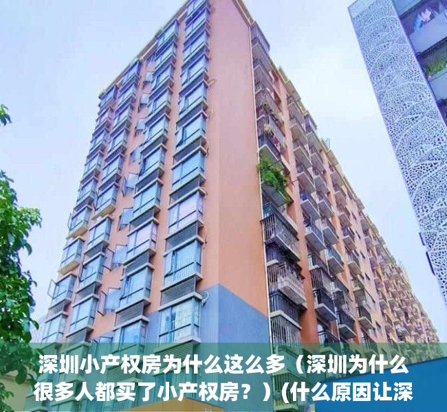 深圳小产权房为什么这么多（深圳为什么很多人都买了小产权房？）(什么原因让深圳小产权房涨价)