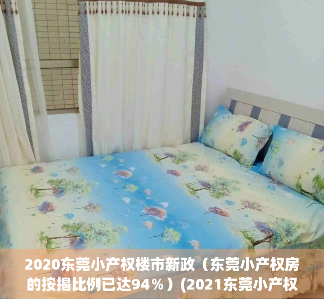2020东莞小产权楼市新政（东莞小产权房的按揭比例已达94％）(2021东莞小产权最新房价)