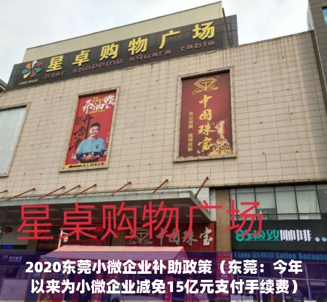2020东莞小微企业补助政策（东莞：今年以来为小微企业减免15亿元支付手续费）