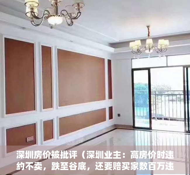 深圳房价被批评（深圳业主：高房价时违约不卖，跌至谷底，还要赔买家数百万违约金）