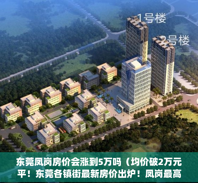 东莞凤岗房价会涨到5万吗（均价破2万元平！东莞各镇街最新房价出炉！凤岗最高37123元平！）