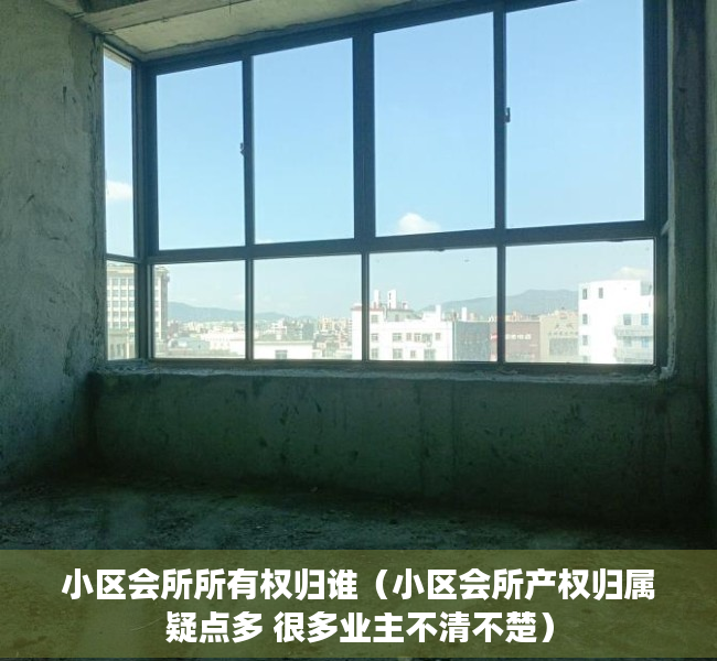 小区会所所有权归谁（小区会所产权归属疑点多 很多业主不清不楚）