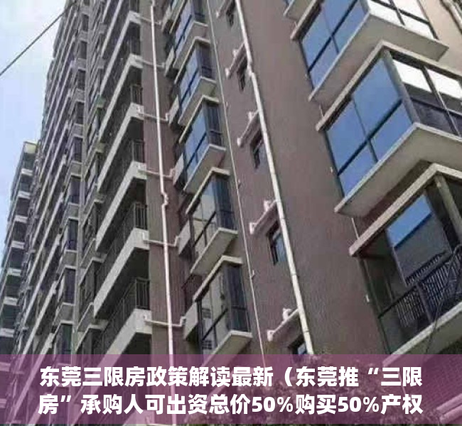 东莞三限房政策解读最新（东莞推“三限房”承购人可出资总价50%购买50%产权）