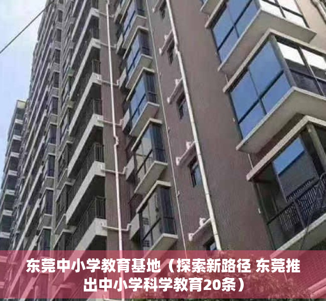 东莞中小学教育基地（探索新路径 东莞推出中小学科学教育20条）