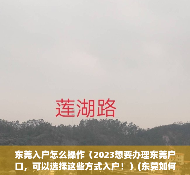 东莞入户怎么操作（2023想要办理东莞户口，可以选择这些方式入户！）(东莞如何办理入户)