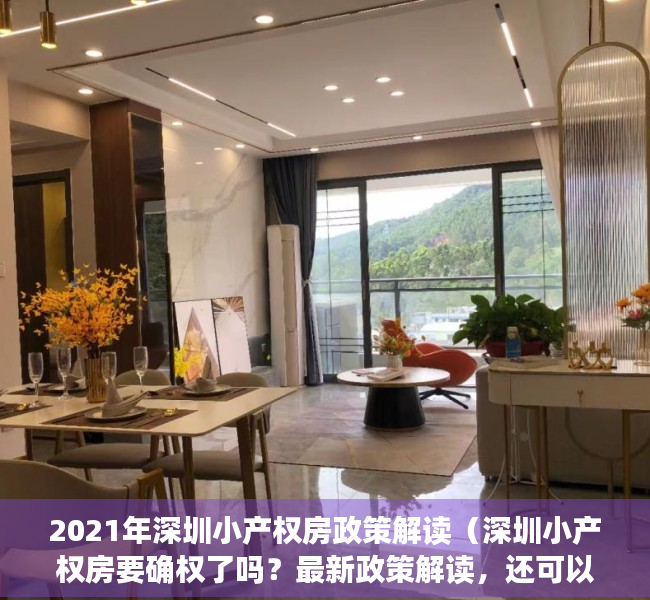2021年深圳小产权房政策解读（深圳小产权房要确权了吗？最新政策解读，还可以买卖吗？）