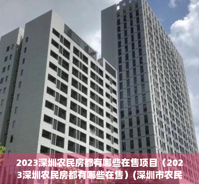 2023深圳农民房都有哪些在售项目（2023深圳农民房都有哪些在售）(深圳市农民房新政策)