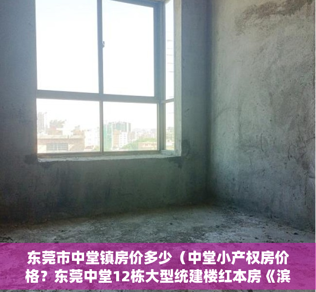 东莞市中堂镇房价多少（中堂小产权房价格？东莞中堂12栋大型统建楼红本房《滨江花园》首付三成出售，可分期10年，利息低至29厘，民用水电 通天燃气）