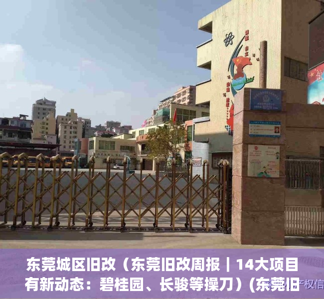 东莞城区旧改（东莞旧改周报｜14大项目有新动态：碧桂园、长骏等操刀）(东莞旧改进度)