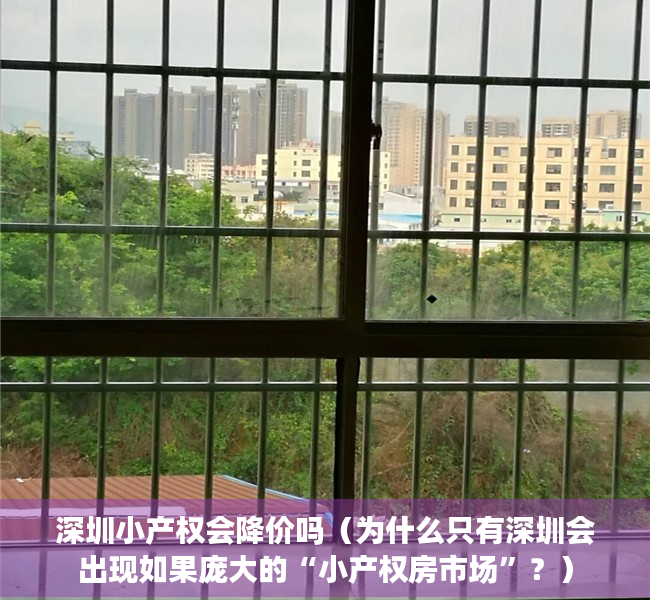 深圳小产权会降价吗（为什么只有深圳会出现如果庞大的“小产权房市场”？）