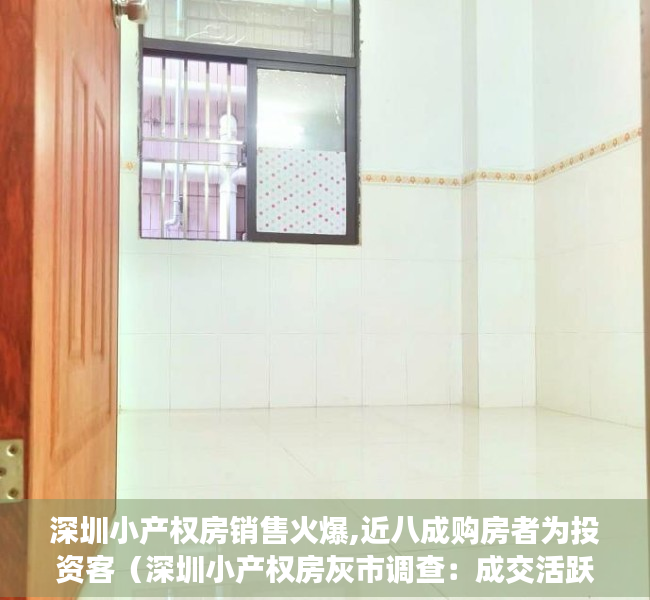 深圳小产权房销售火爆,近八成购房者为投资客（深圳小产权房灰市调查：成交活跃价格跳涨，投资客险中求富）