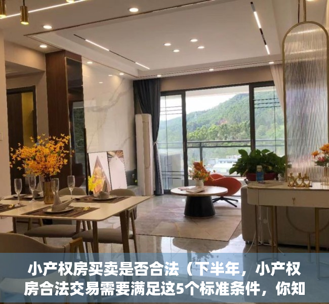 小产权房买卖是否合法（下半年，小产权房合法交易需要满足这5个标准条件，你知道吗？）