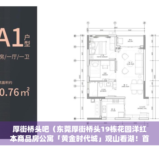 厚街桥头吧（东莞厚街桥头19栋花园洋红本商品房公寓「黄金时代城」观山看湖！首付3成，分期10年，开盘特价7800元平起）