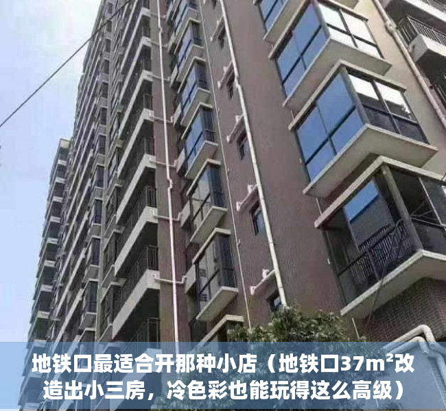 地铁口最适合开那种小店（地铁口37m²改造出小三房，冷色彩也能玩得这么高级）