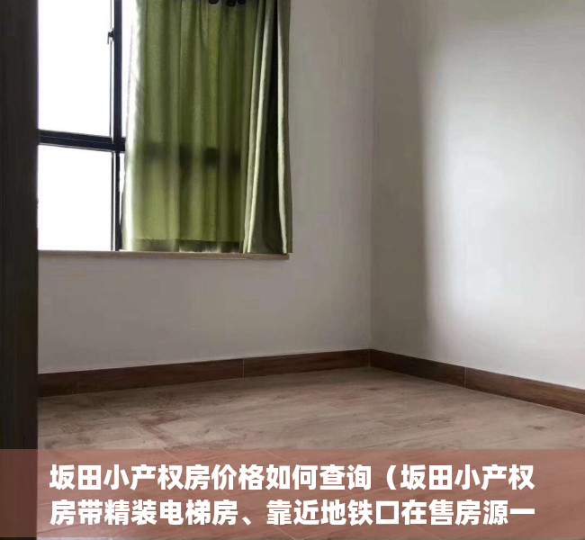 坂田小产权房价格如何查询（坂田小产权房带精装电梯房、靠近地铁口在售房源一览！）