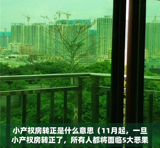 小产权房转正是什么意思（11月起，一旦小产权房转正了，所有人都将面临5大恶果！）
