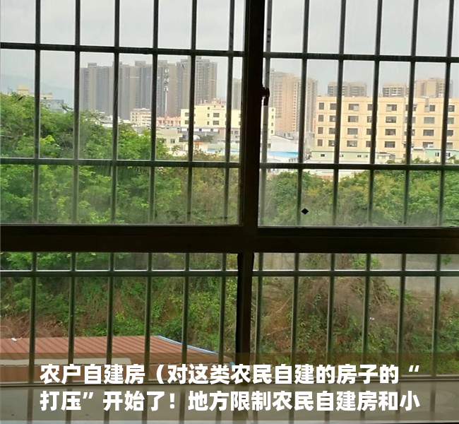 农户自建房（对这类农民自建的房子的“打压”开始了！地方限制农民自建房和小产权房了。）