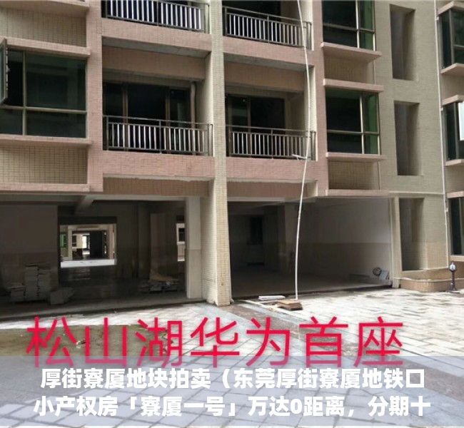 厚街寮厦地块拍卖（东莞厚街寮厦地铁口小产权房「寮厦一号」万达0距离，分期十年）