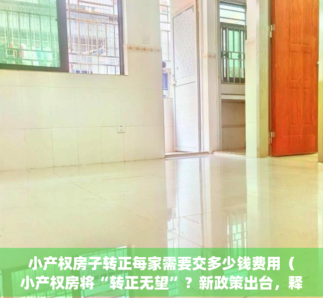 小产权房子转正每家需要交多少钱费用（小产权房将“转正无望”？新政策出台，释放出重要信号）