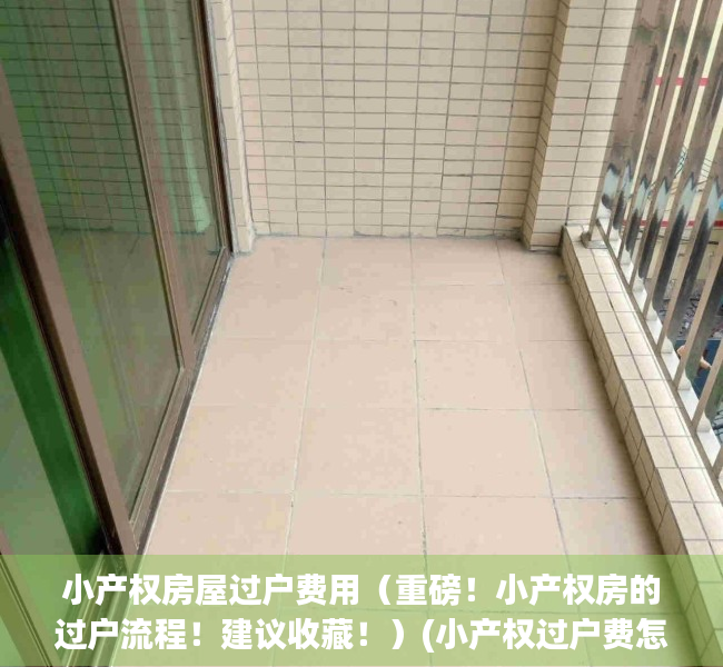 小产权房屋过户费用（重磅！小产权房的过户流程！建议收藏！）(小产权过户费怎么收)