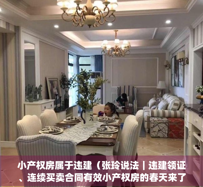 小产权房属于违建（张玲说法｜违建领证、连续买卖合同有效小产权房的春天来了？）