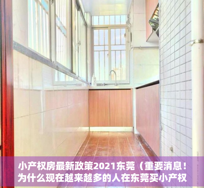 小产权房最新政策2021东莞（重要消息！为什么现在越来越多的人在东莞买小产权房？）