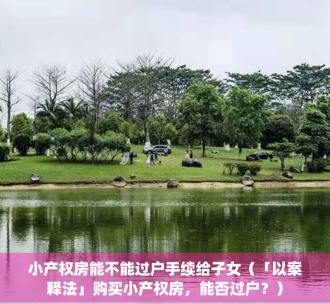 小产权房能不能过户手续给子女（「以案释法」购买小产权房，能否过户？）