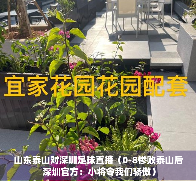 山东泰山对深圳足球直播（0-8惨败泰山后 深圳官方：小将令我们骄傲）
