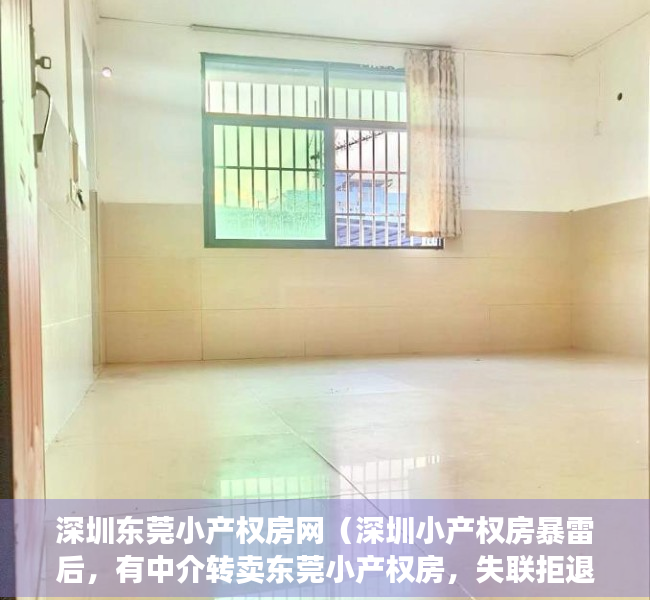 深圳东莞小产权房网（深圳小产权房暴雷后，有中介转卖东莞小产权房，失联拒退款频发）