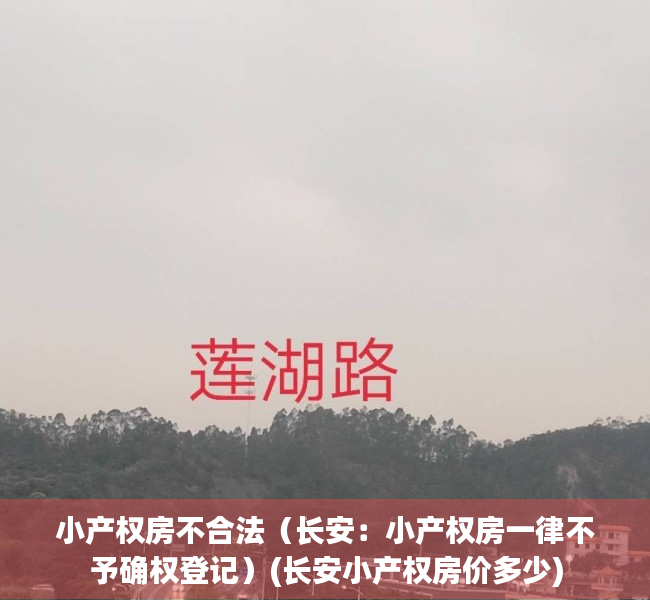 小产权房不合法（长安：小产权房一律不予确权登记）(长安小产权房价多少)