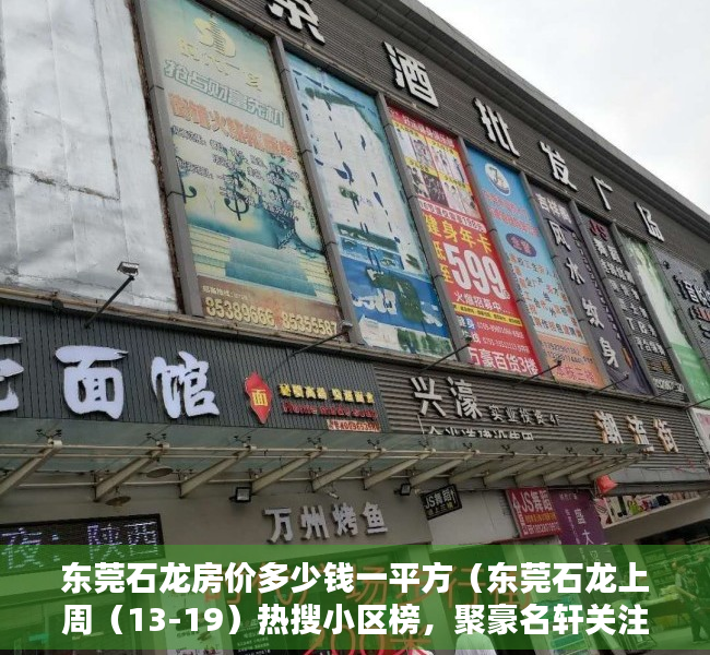 东莞石龙房价多少钱一平方（东莞石龙上周（13-19）热搜小区榜，聚豪名轩关注指数最高）