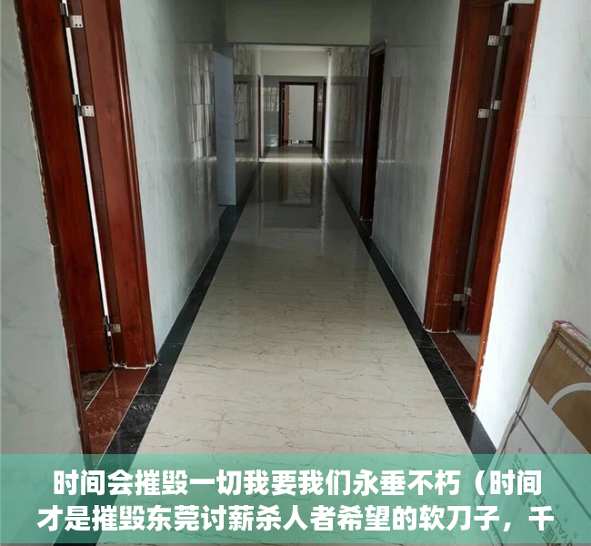 时间会摧毁一切我要我们永垂不朽（时间才是摧毁东莞讨薪杀人者希望的软刀子，千条讨薪道路都无效）