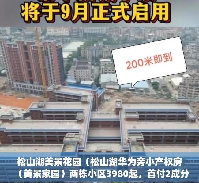 松山湖美景花园（松山湖华为旁小产权房（美景家园）两栋小区3980起，首付2成分期8年！）