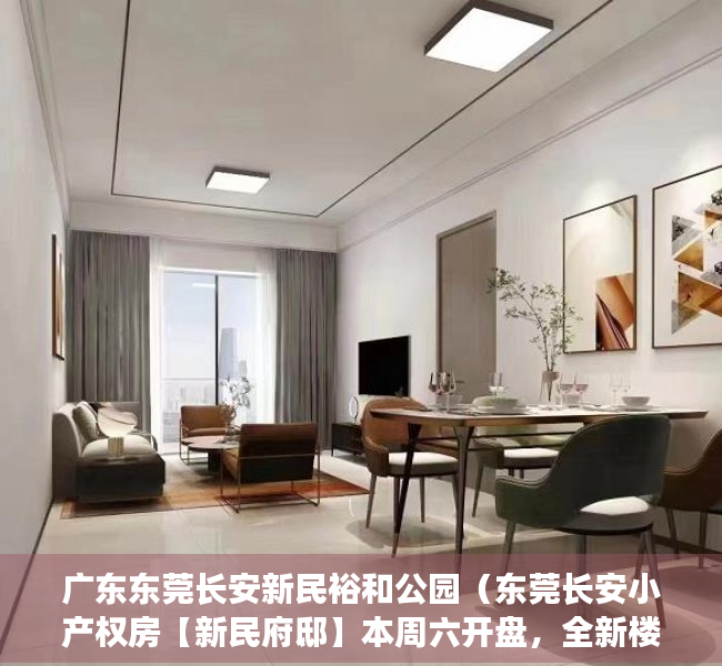 广东东莞长安新民裕和公园（东莞长安小产权房【新民府邸】本周六开盘，全新楼盘，自带停车场，货量充足，开盘优惠多多！沙井客的福音，建安路旁，vivo总部2公里）