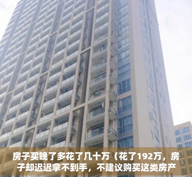 房子买晚了多花了几十万（花了192万，房子却迟迟拿不到手，不建议购买这类房产）