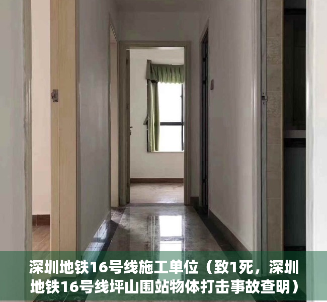 深圳地铁16号线施工单位（致1死，深圳地铁16号线坪山围站物体打击事故查明）