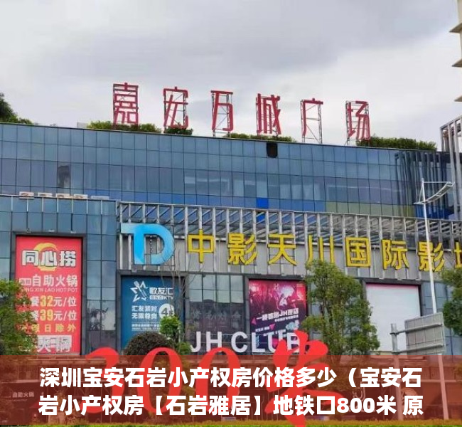 深圳宝安石岩小产权房价格多少（宝安石岩小产权房【石岩雅居】地铁口800米 原始户型 无暗房）