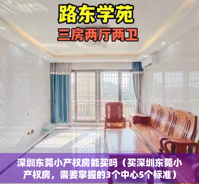 深圳东莞小产权房能买吗（买深圳东莞小产权房，需要掌握的3个中心5个标准）