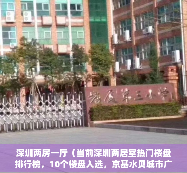 深圳两房一厅（当前深圳两居室热门楼盘排行榜，10个楼盘入选，京基水贝城市广场排第一）