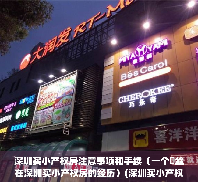 深圳买小产权房注意事项和手续（一个屌丝在深圳买小产权房的经历）(深圳买小产权房要什么条件)