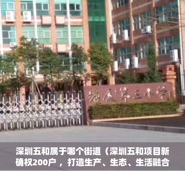 深圳五和属于哪个街道（深圳五和项目新确权200户 ，打造生产、生态、生活融合共生的无界和谐枢纽站城）