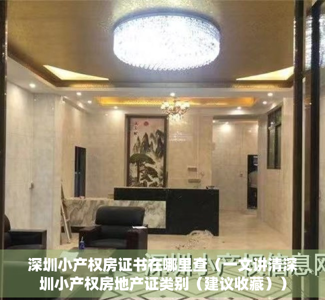 深圳小产权房证书在哪里查（一文讲清深圳小产权房地产证类别（建议收藏））