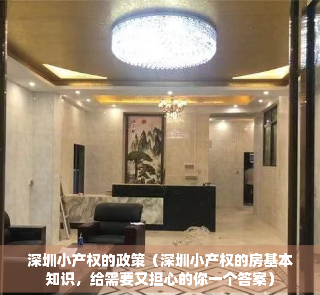 深圳小产权的政策（深圳小产权的房基本知识，给需要又担心的你一个答案）