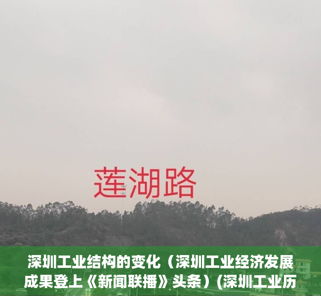 深圳工业结构的变化（深圳工业经济发展成果登上《新闻联播》头条）(深圳工业历史)