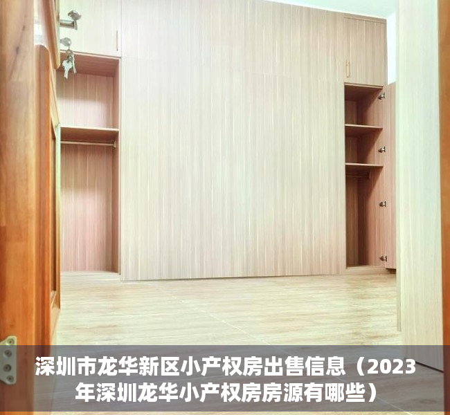 深圳市龙华新区小产权房出售信息（2023年深圳龙华小产权房房源有哪些）