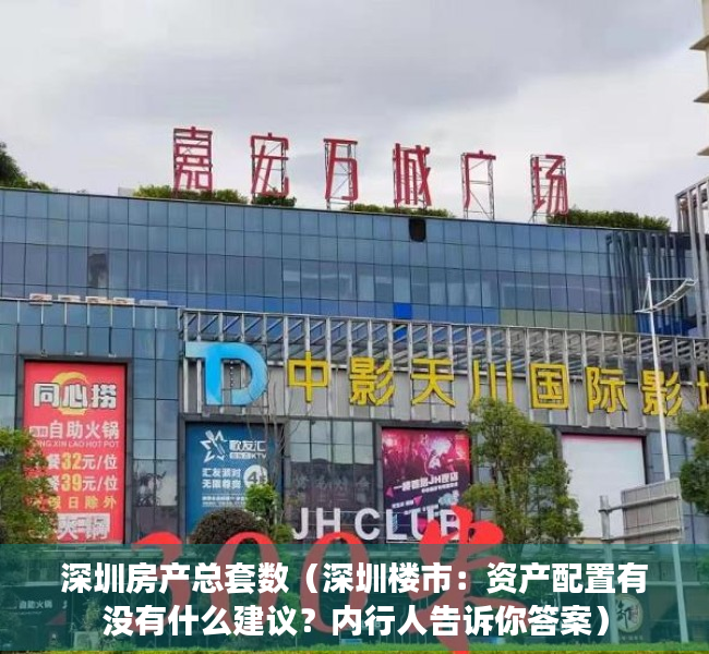深圳房产总套数（深圳楼市：资产配置有没有什么建议？内行人告诉你答案）