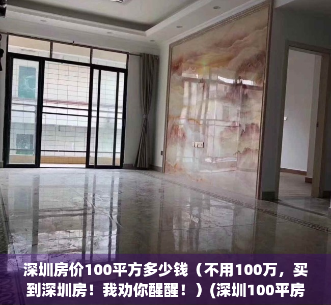 深圳房价100平方多少钱（不用100万，买到深圳房！我劝你醒醒！）(深圳100平房子)