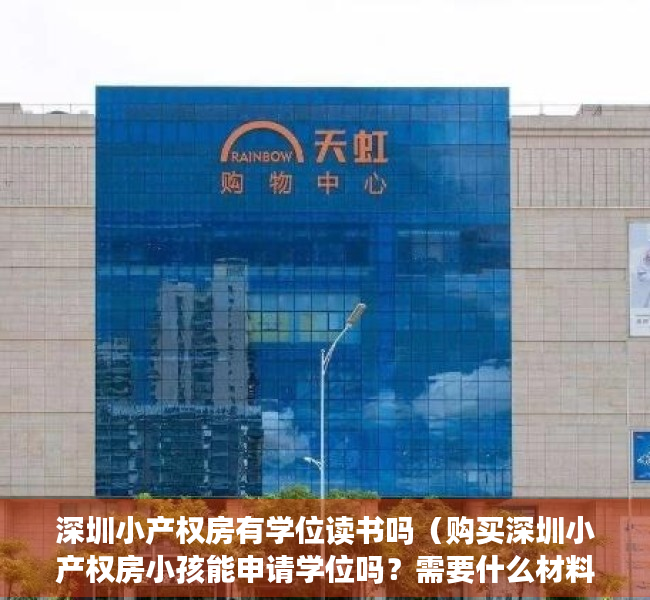 深圳小产权房有学位读书吗（购买深圳小产权房小孩能申请学位吗？需要什么材料？）