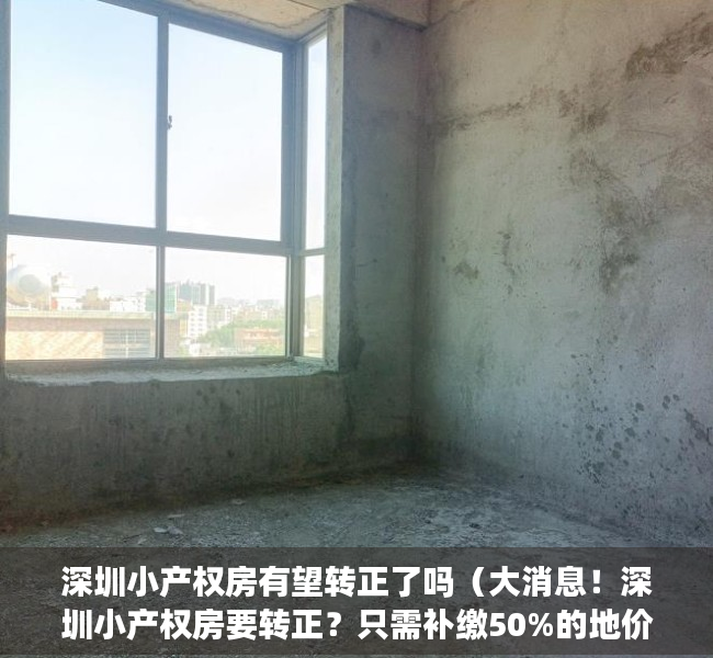 深圳小产权房有望转正了吗（大消息！深圳小产权房要转正？只需补缴50%的地价？）