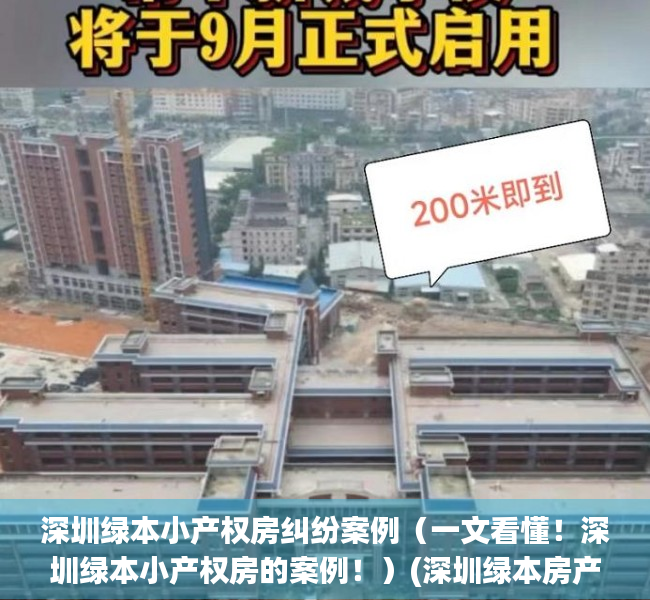深圳绿本小产权房纠纷案例（一文看懂！深圳绿本小产权房的案例！）(深圳绿本房产算一套房吗)